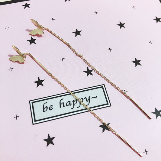 Butterfly Long Earline Earrings